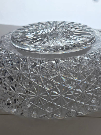 ABP cut glass bowl American Brilliant Russian tg