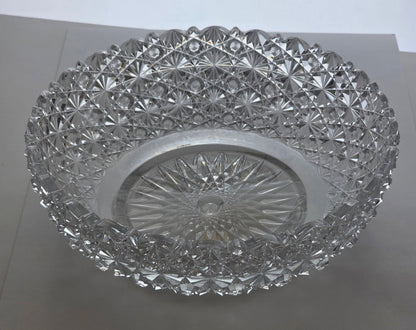 ABP cut glass bowl American Brilliant Russian tg