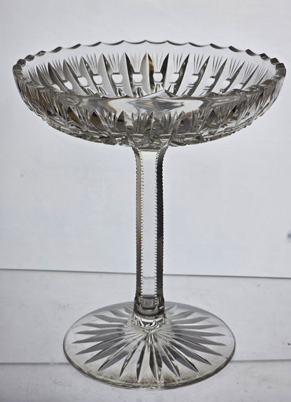 ABP cut glass compote American brilliant period 1886 -1915 PA24