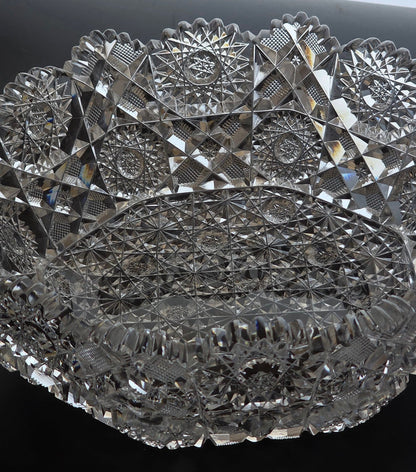 ABP cut glass Hunts Royal bowl American brilliant period 1886 -1915 bob10