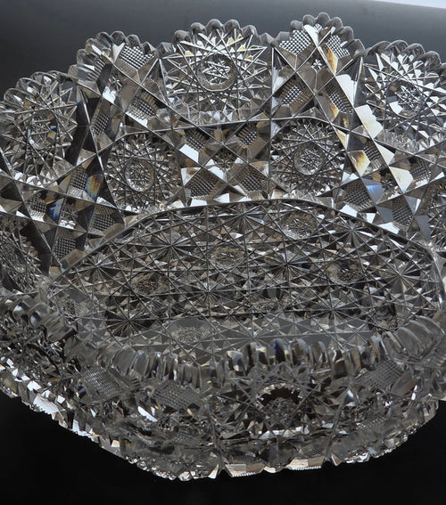 ABP cut glass Hunts Royal bowl American brilliant period 1886 -1915 bob10