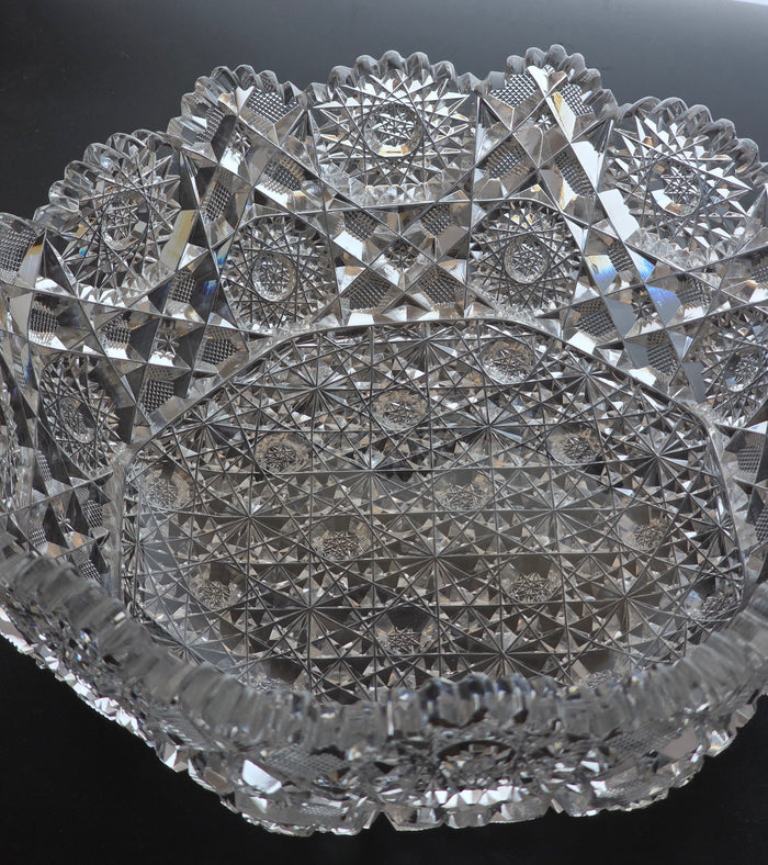 ABP cut glass Hunts Royal bowl American brilliant period 1886 -1915 bob10