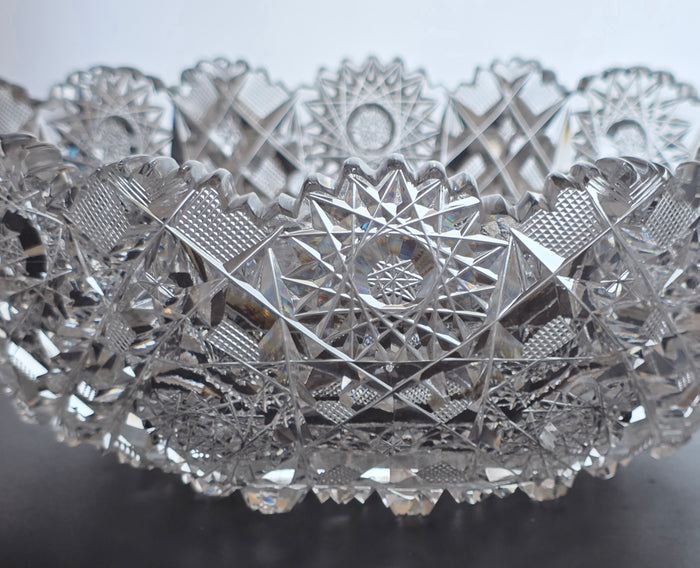 ABP cut glass Hunts Royal bowl American brilliant period 1886 -1915 bob10