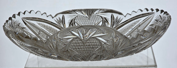 ABP Cut glass rectangular folded bread tray bob56