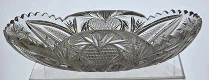 ABP Cut glass rectangular folded bread tray bob56