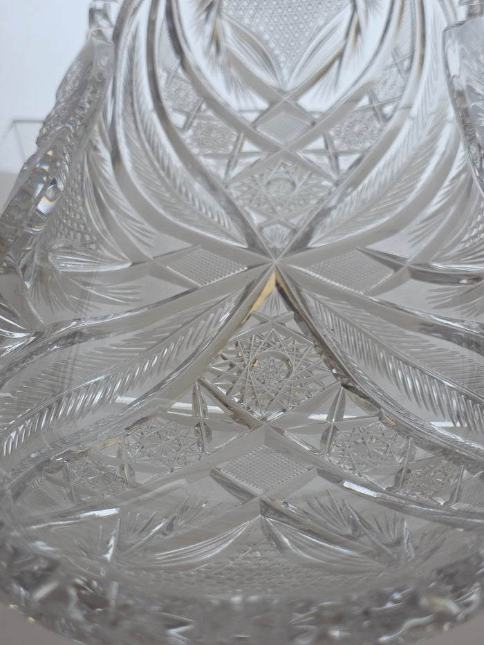 ABP Cut glass rectangular folded bread tray bob56