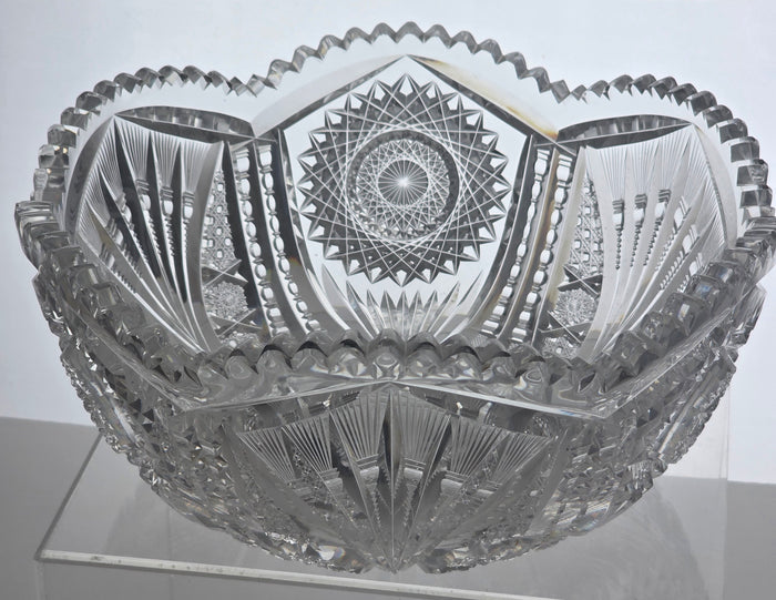 ABP cut glass signed Fry bowl American brilliant period 1886 -1915 bob63