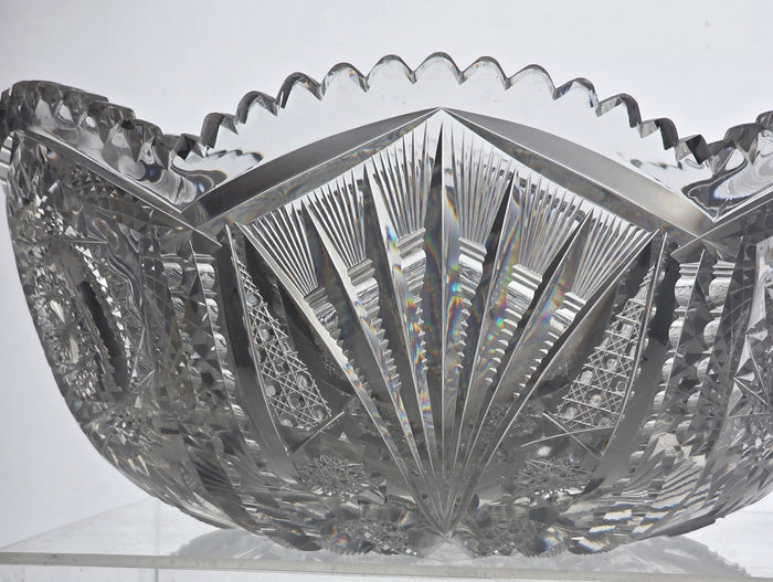 ABP cut glass signed Fry bowl American brilliant period 1886 -1915 bob63