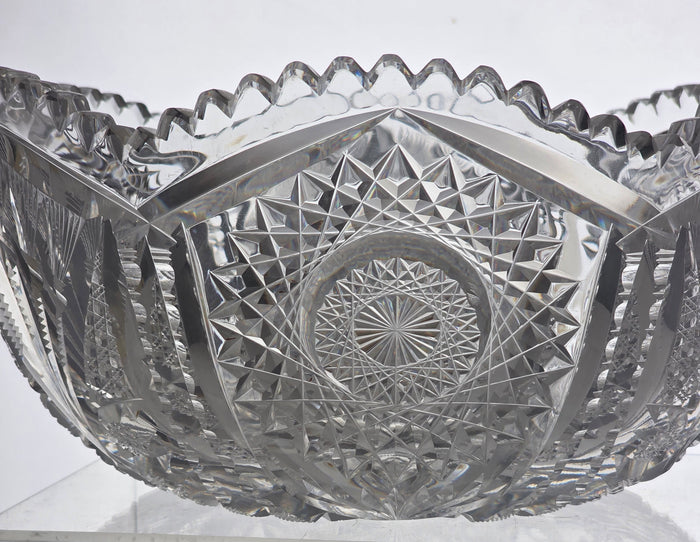 ABP cut glass signed Fry bowl American brilliant period 1886 -1915 bob63