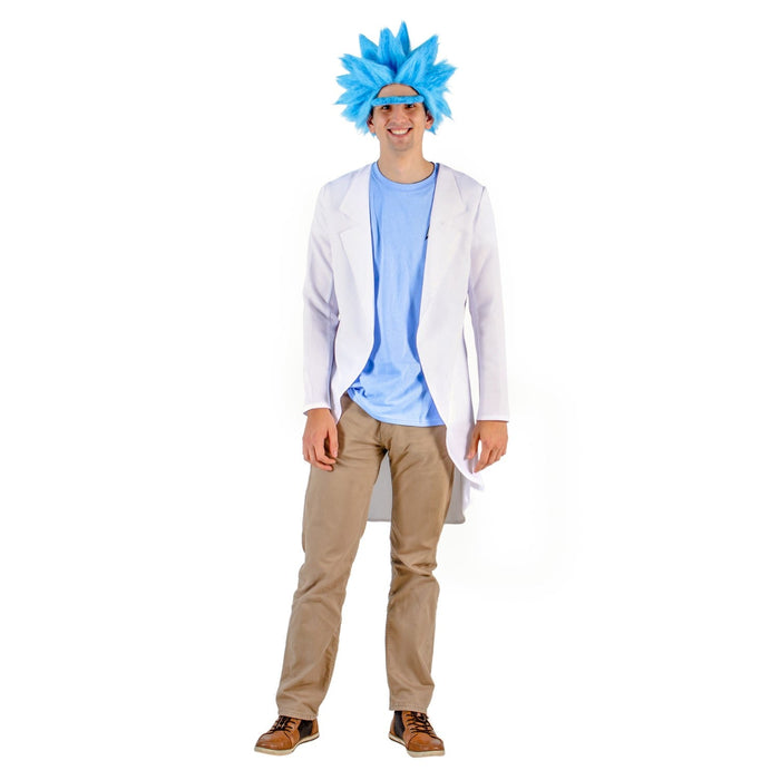 Adult Deluxe Ricky Sanchez Blue Wig and Eyebrow Halloween Costume Cosplay Accessory - TVStoreOnline