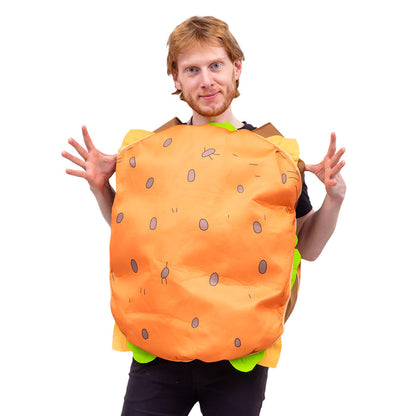 Adult Food 3D Sandwich Spicy Chicken Pizza Taco Burger Halloween Costume Cosplay