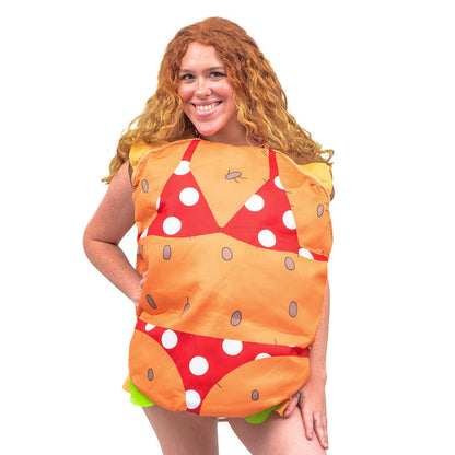 Adult Food 3D Sandwich Spicy Chicken Pizza Taco Burger Halloween Costume Cosplay