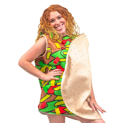 Adult Food 3D Sandwich Spicy Chicken Pizza Taco Burger Halloween Costume Cosplay