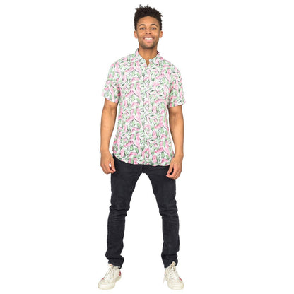 Adult Halloween Tropical Hopper Costume Cosplay Hawaiian Button Down Shirt - TVStoreOnline