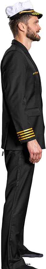 Adult Men's Pilots Uniform Halloween Cosplay Costume Deluxe Set - TVStoreOnline