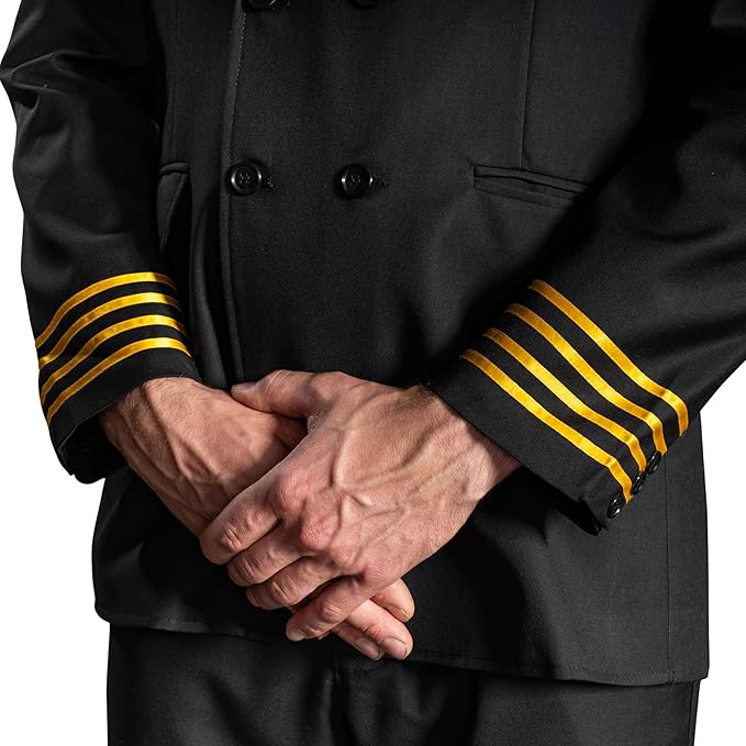 Adult Men's Pilots Uniform Halloween Cosplay Costume Deluxe Set - TVStoreOnline