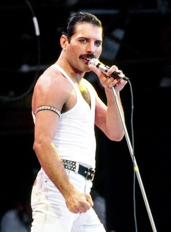 Adult Queen Freddie Music Studded Armband Halloween Cosplay Costume Accessory - TVStoreOnline