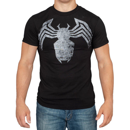 Adult Unisex Spider-Man Venom Spider Legs Faded Black T-shirt - TVStoreOnline