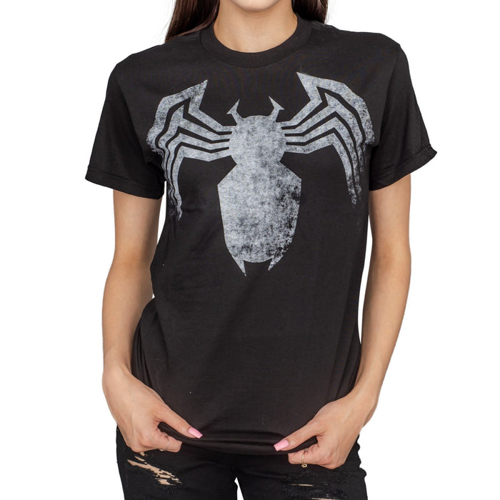 Adult Unisex Spider-Man Venom Spider Legs Faded Black T-shirt - TVStoreOnline