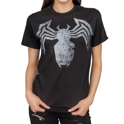 Adult Unisex Spider-Man Venom Spider Legs Faded Black T-shirt - TVStoreOnline