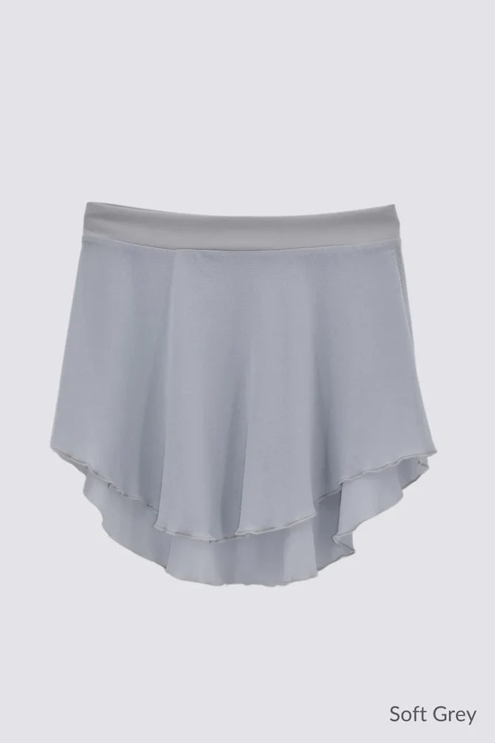 AK Dancewear Amie Pull-On Skirt, Soft Grey SA217