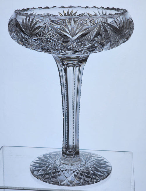 American Brilliant Period Cut Glass compote, Antique
