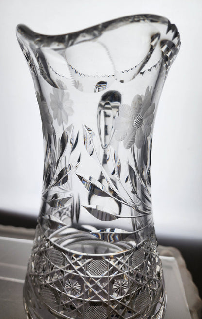 Antique Pitcher Cut Glass Harvard