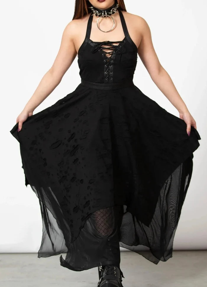 model showing front of dress