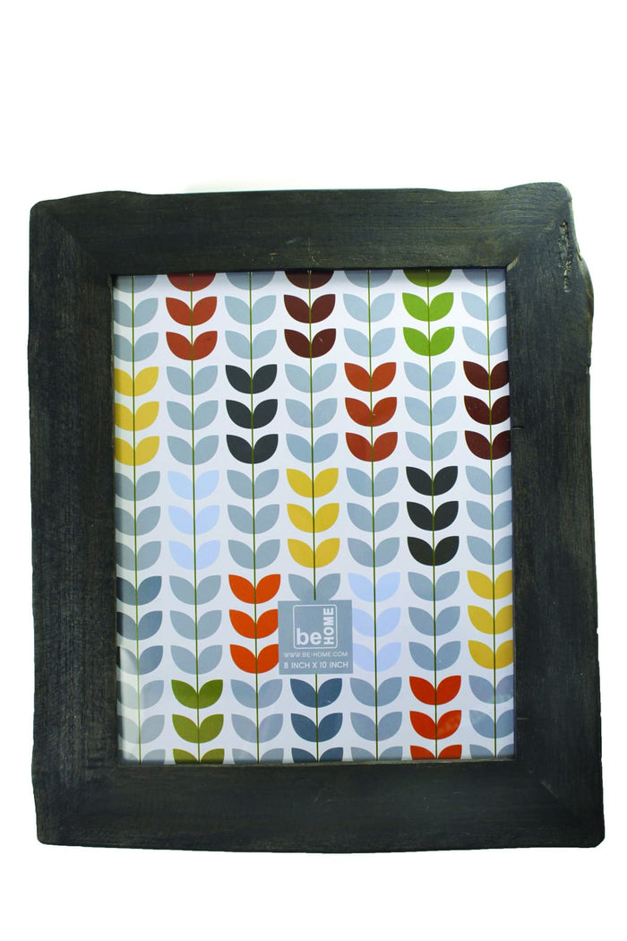be home 8"x10" black reclaimed wood frame