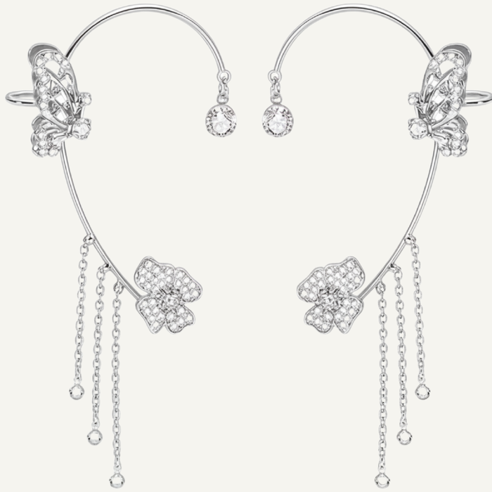 Bellara – Butterfly Ear Wrap with Flower Tassels