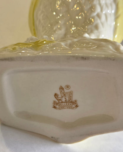 Belleek owl shaped vase Ireland