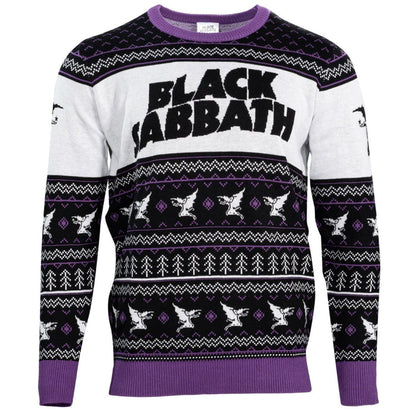 Black Sabbath Flying Demon Record Label Adult Unisex Ugly Christmas Sweater - TVStoreOnline