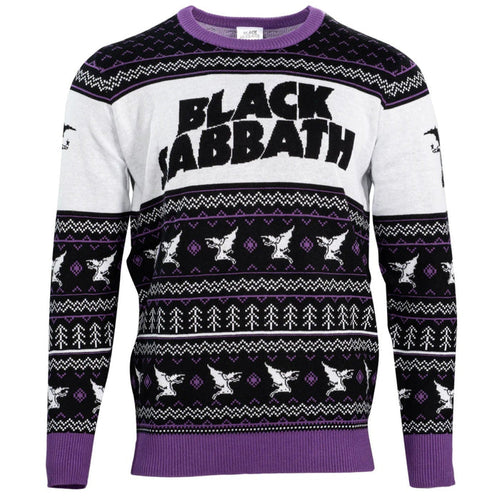 Black Sabbath Flying Demon Record Label Adult Unisex Ugly Christmas Sweater - TVStoreOnline
