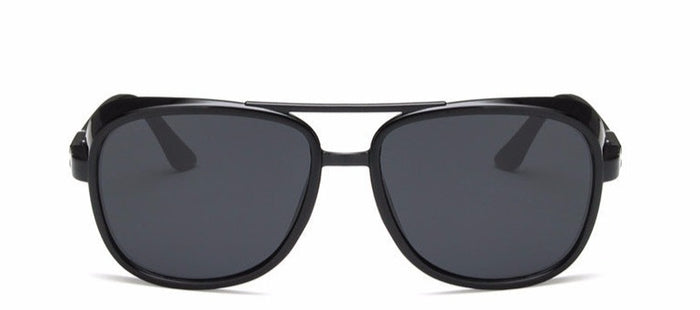 front of glasses on display