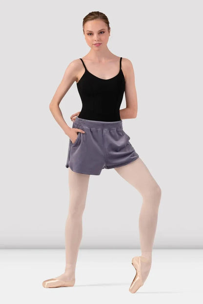 Bloch Adults Debby Velvet Short, Dusty Lavender R90007