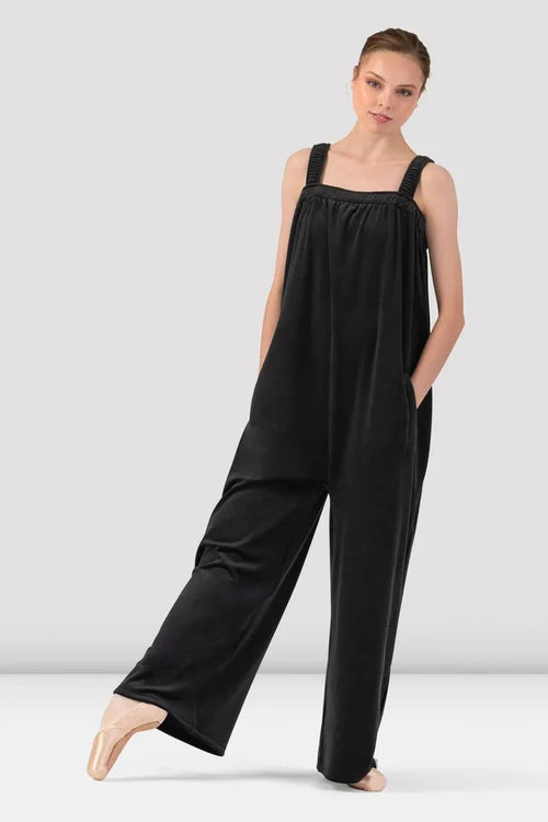 Bloch Adults Isabella Velvet Jumpsuit, Black U12005