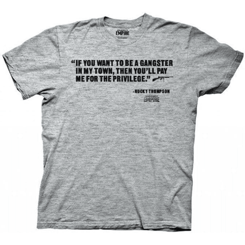 Boardwalk Empire Gangster In My Town Adult Heather Gray T-Shirt - TVStoreOnline