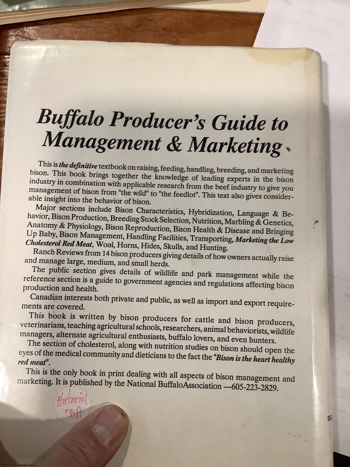 BOOKS - Buffalo Producer's Guide to Management & Marketing