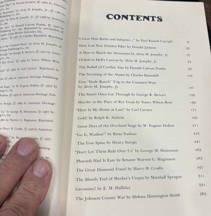 BOOKS - The American Heritage Book of Great Adventures of the Old West - 1969