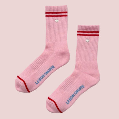 Amour Pink + Heart Embroidered