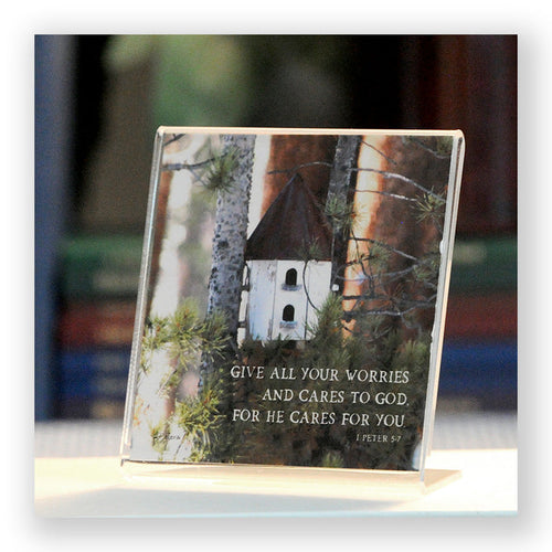 Breckenridge Birdhouse (1 Peter 5:7) - Framed Mini Print