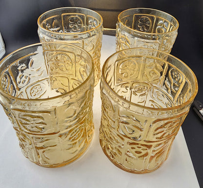 Bryce amber dor glass 4 piece Replacement