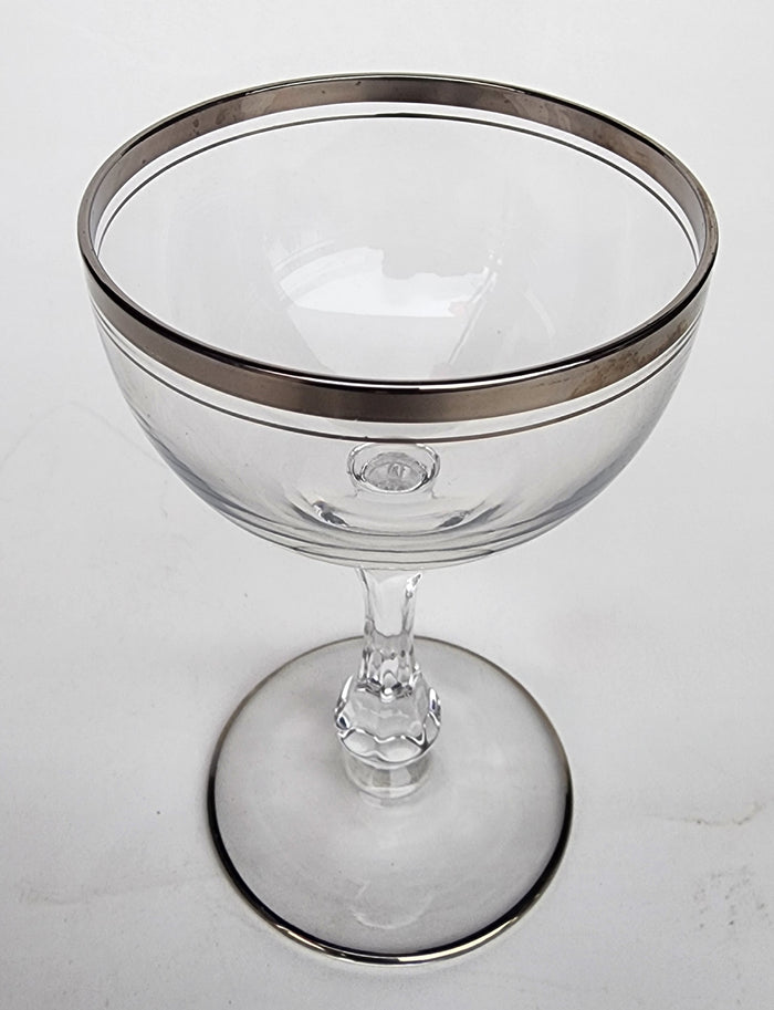 Bryce Exqisite Platinum band cocktail glass Crystal