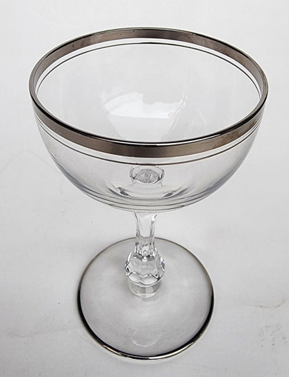 Bryce Exqisite Platinum band cocktail glass Crystal