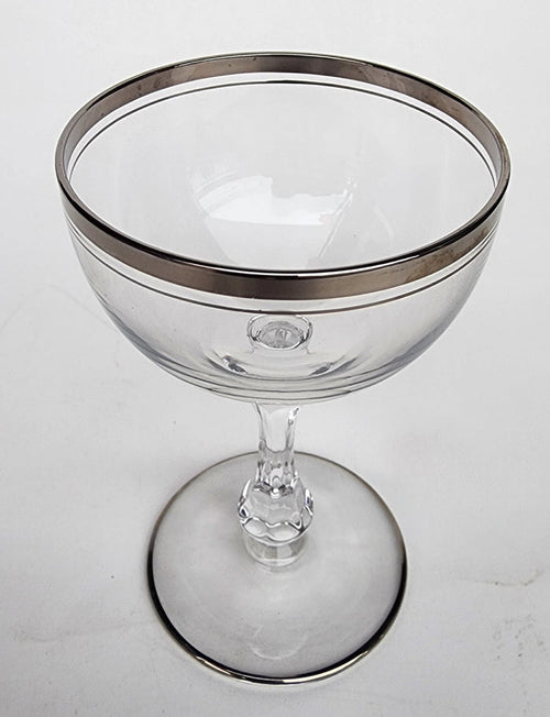 Bryce Exqisite Platinum band cocktail glass Crystal