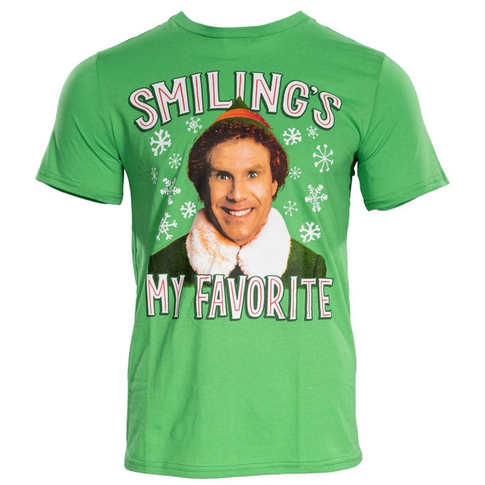 Buddy the Elf Smiling is my Favorite T-shirt Kelly Green - TVStoreOnline