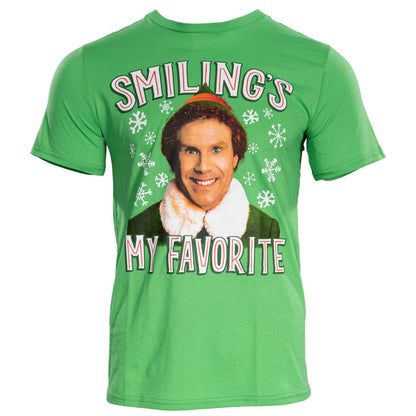 Buddy the Elf Smiling is my Favorite T-shirt Kelly Green - TVStoreOnline