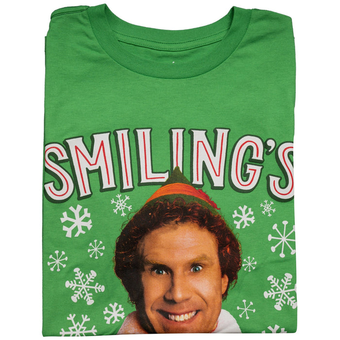 Buddy the Elf Smiling is my Favorite T-shirt Kelly Green - TVStoreOnline