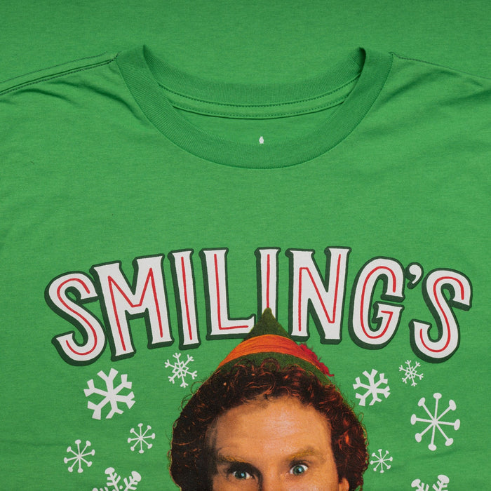 Buddy the Elf Smiling is my Favorite T-shirt Kelly Green - TVStoreOnline
