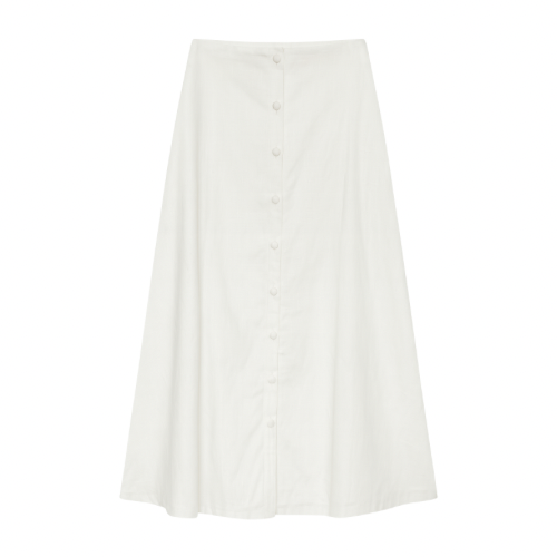 Button Maxi Skirt - Linen